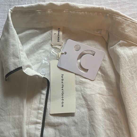 NWT Commense button down Blouse- L - Picture 4 of 5